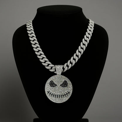 Creepy smiley w 14mm Classic cuban chain